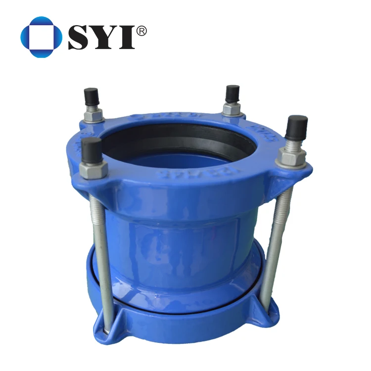 SYI Pipe Joint Easy To Install Ductile Iron Universal Flexible Coupling For PVC Pipe