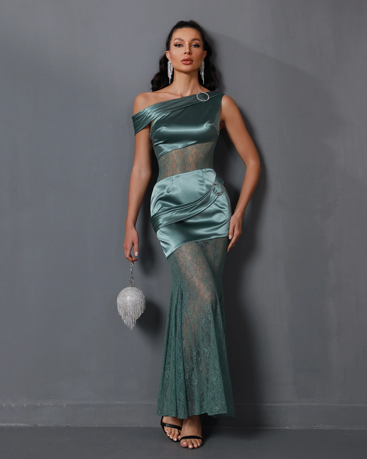 Ocstrade Best Selling Products 2023 Vestido De Banquete Lace Dresses Women Party Sleeveless Green Dresses Women Evening Elegant