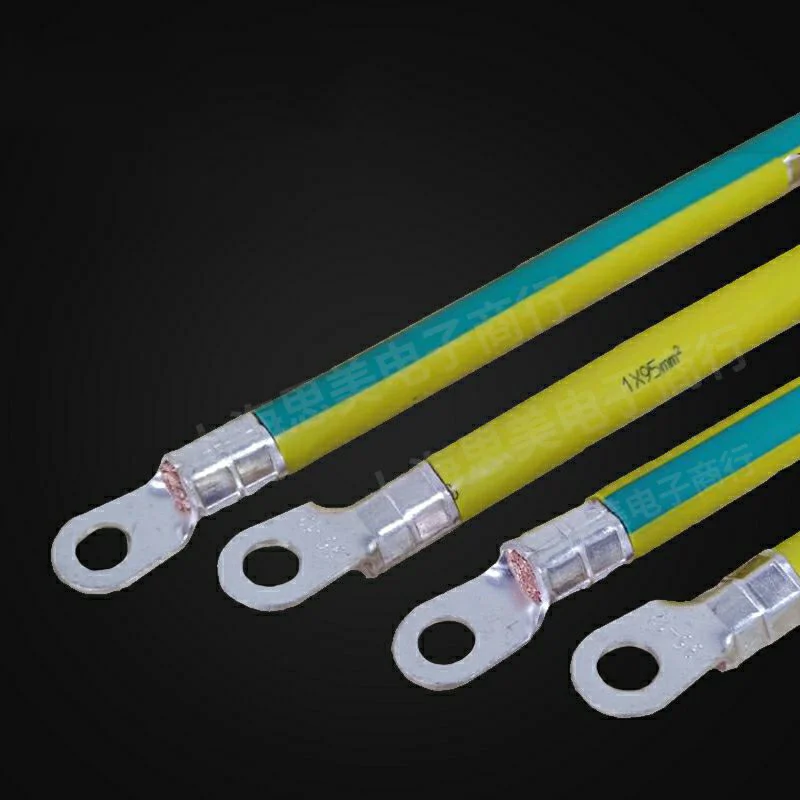 Custom Ring Terminal wiring harness amp tyco te assembly wire Green Yellow Drain Cable