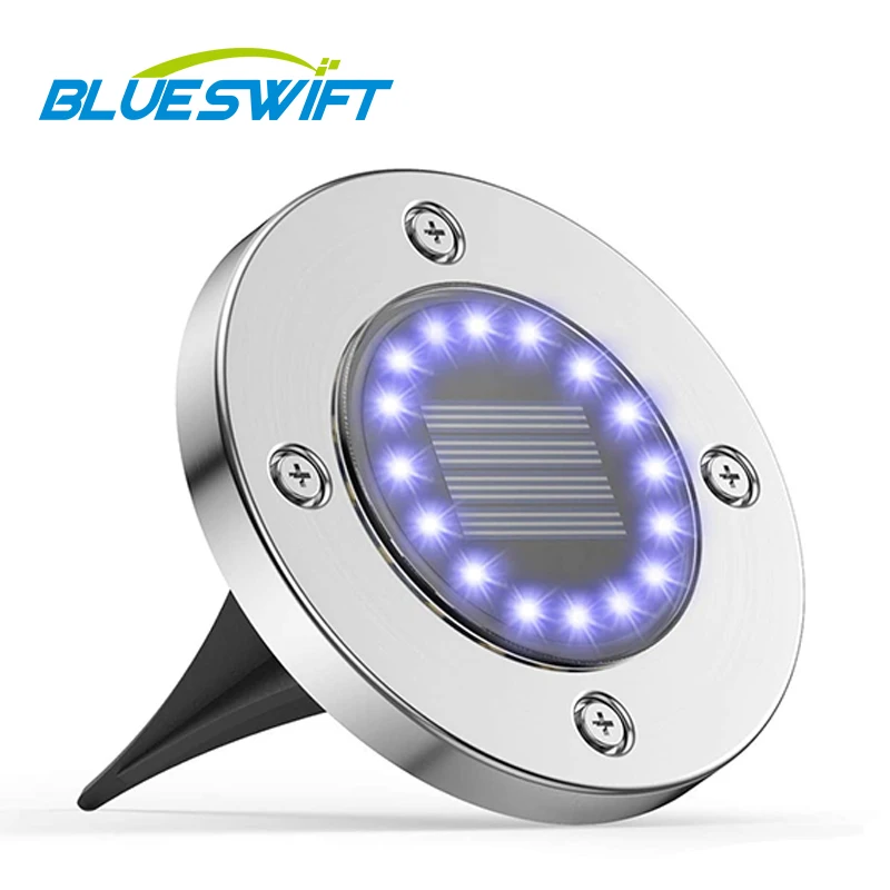 Blueswift 8 светодиод водонепроницаемый красочный RGB Солнечный газон Светодиодный заглубленный свет уличный садовый