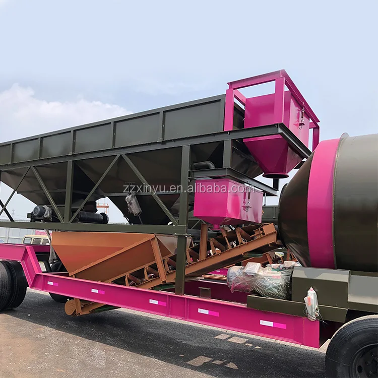 Hot Sale Self Loading Drum Mobile Concrete Batching Plant