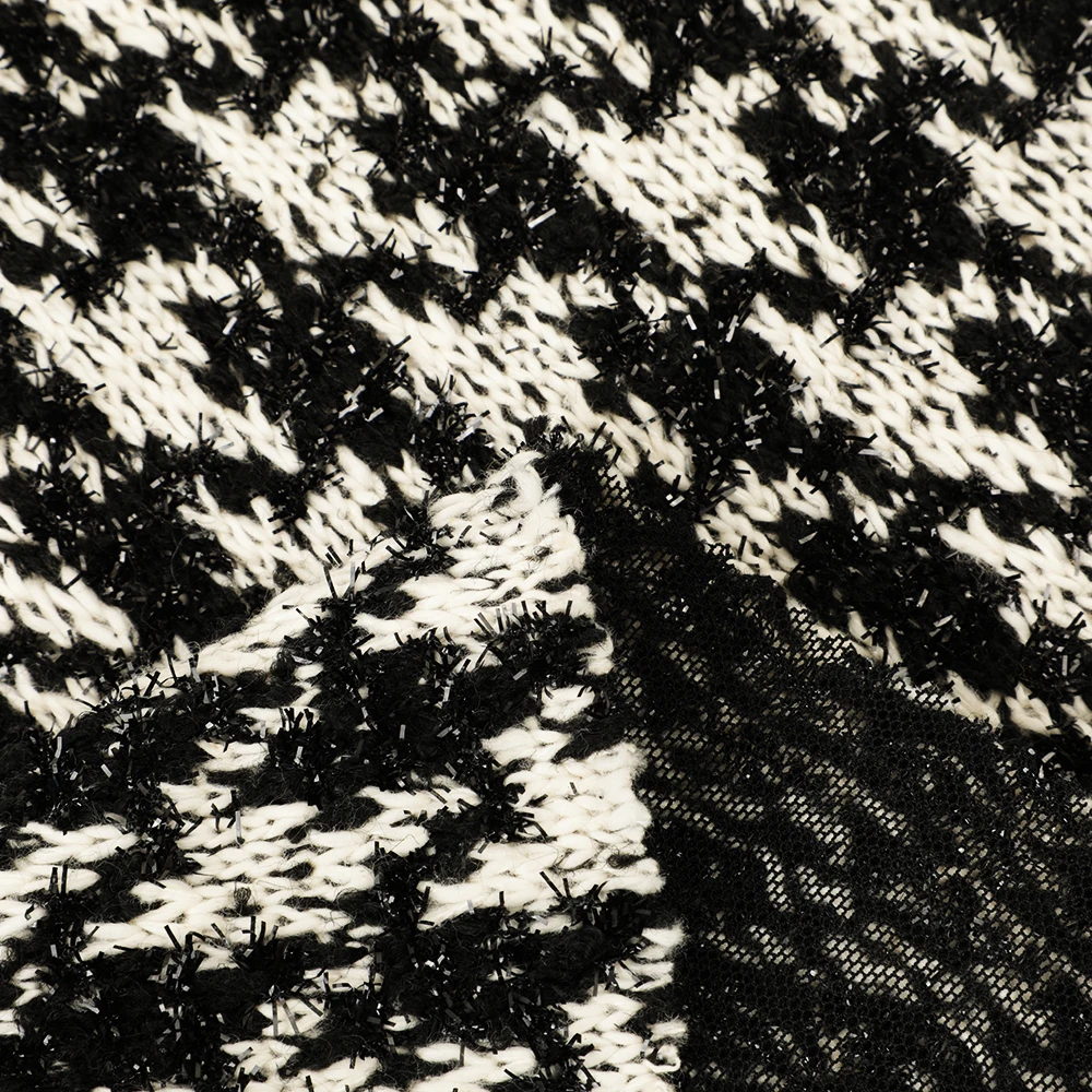 Новый стиль, модная грубая игольчатая жаккардовая пряжа, окрашенная tc клетчатая хлопчатобумажная полиэфирная ткань