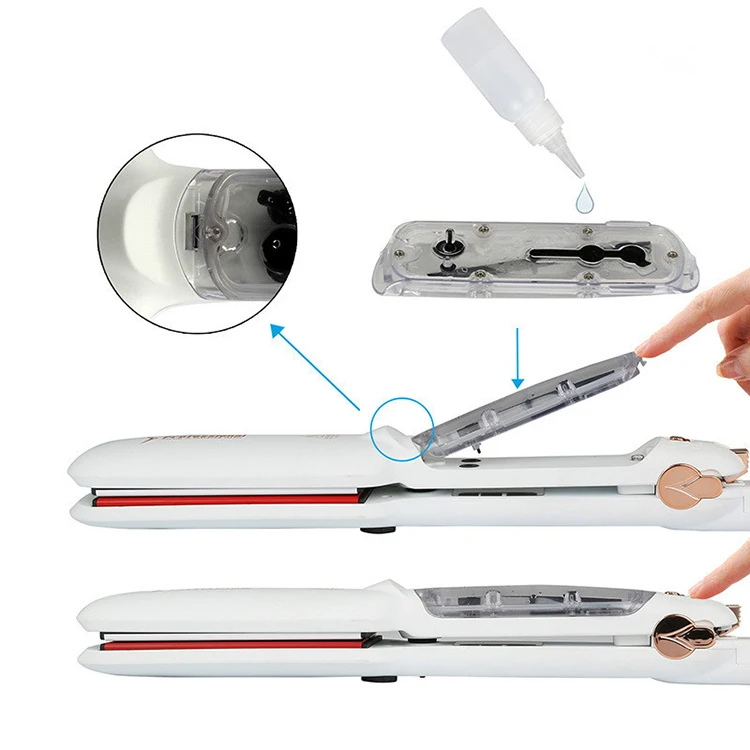 Professional Steam Hair Straightener Ceramic Vapor Infrared Heating Flat Iron Salon 2 inch big size straighter Iron