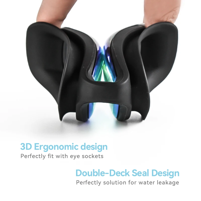 Popular Anti Fog Large Frame Mirror Coated Swimming Goggles Outdoor Summer Water Sports Swim Goggles