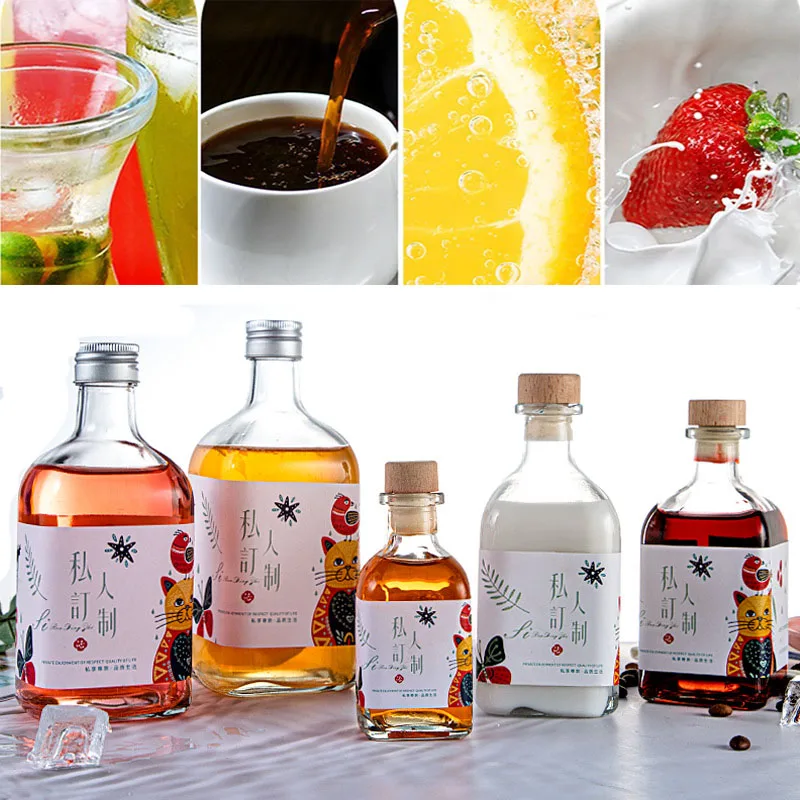 Custom 500ml Empty 700ml 250ml Stackable Square Flat Whiskey Lliquor Vodka Transparent Wine Glass Bottle Litre Bottle With Lid