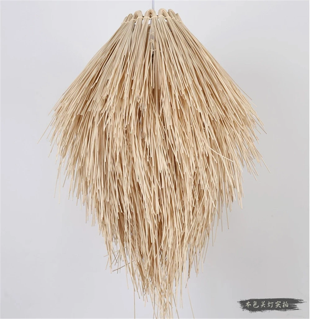 Art design modern handmade japanese rattan hand woven chandelier