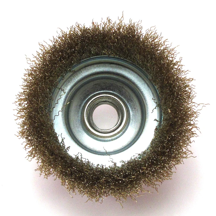 Проволочная щетка латунная проволочная сверхпрочная медная ОБЖИМНАЯ