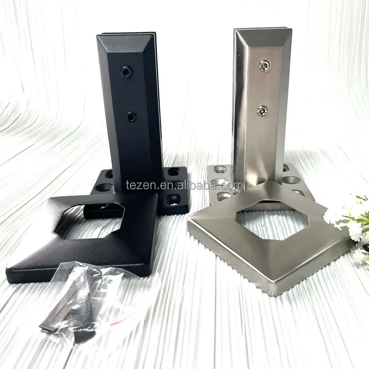 Stainless steel 2205 floor mounted satin glass spigots for stair balustrade fence 8-15mm glass