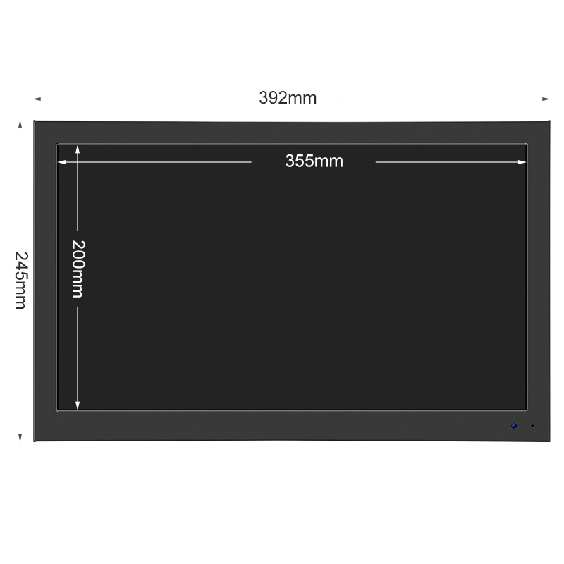 16 / 15.6 inch wall mounted metal snap Embedded square IPS 2K HD screen HMI VGA TFT industrial panel PC Wholesale price