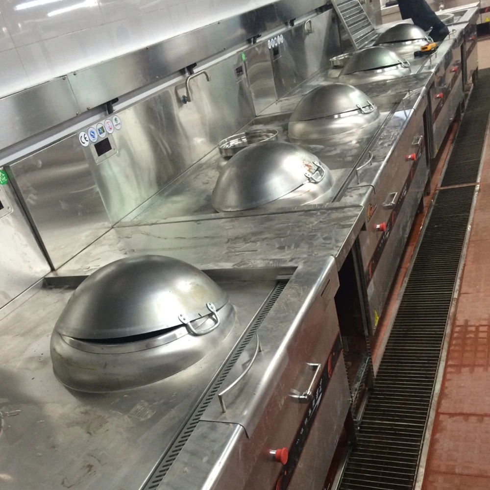  Двойная горелка электромагнитная плита вок с сзади горшок для китайской кухни кухонное оборудование 500 мм сковорода 15KW