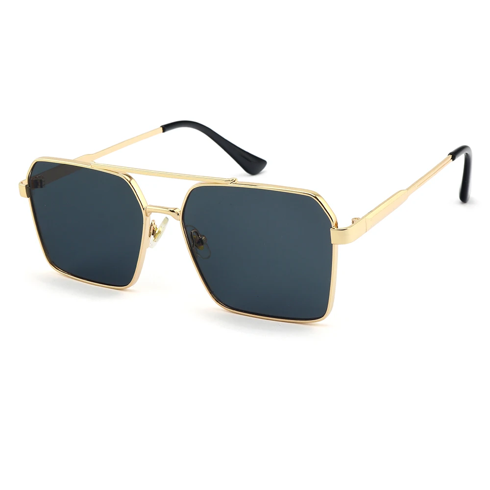 2023 Custom Your Own Logo Double Bridge Plastic Gradient Brand Design Oversized Driving Pilot Aviation Men Sunglasses For Unisex