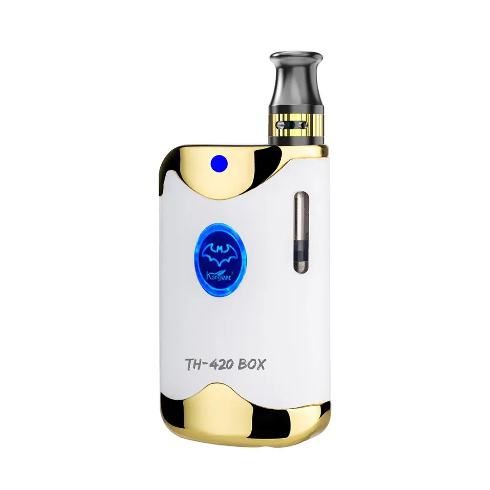 2019 Evergreentech Best Quality Thick Oil Vape Cartridge TH-420 II Box Mod 650mAh VV Vape Kit TH420 Box Mod Battery In Stock