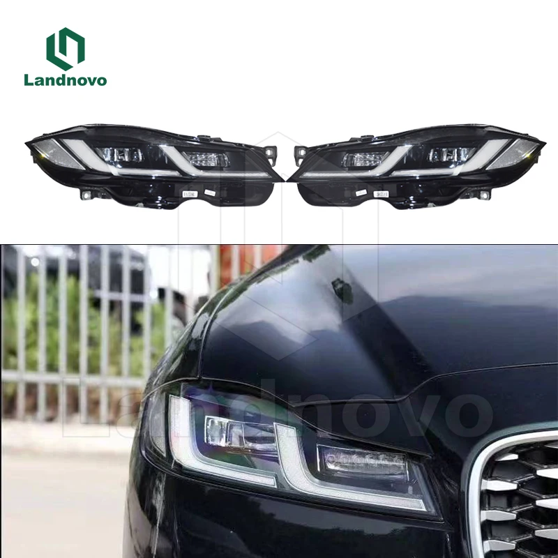 Muhuang Led head light for Jaguar XF Fpace 2017-2020 headlamp upgrade to 2021 LED lamp for For Jaguar XF F-pace 2017-2020