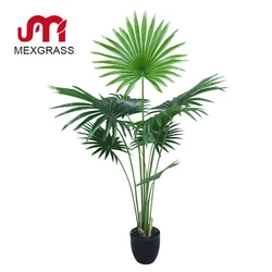 Manufacturer artificial green plants 5ft rubber leaves california palm plastic bonsai trees plants palm tree