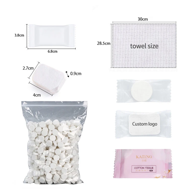 Compressed Towel Easy to Carry Cotton Disposable Face Wash Towel Travel Individually Boxed Disposable Compressed Towel