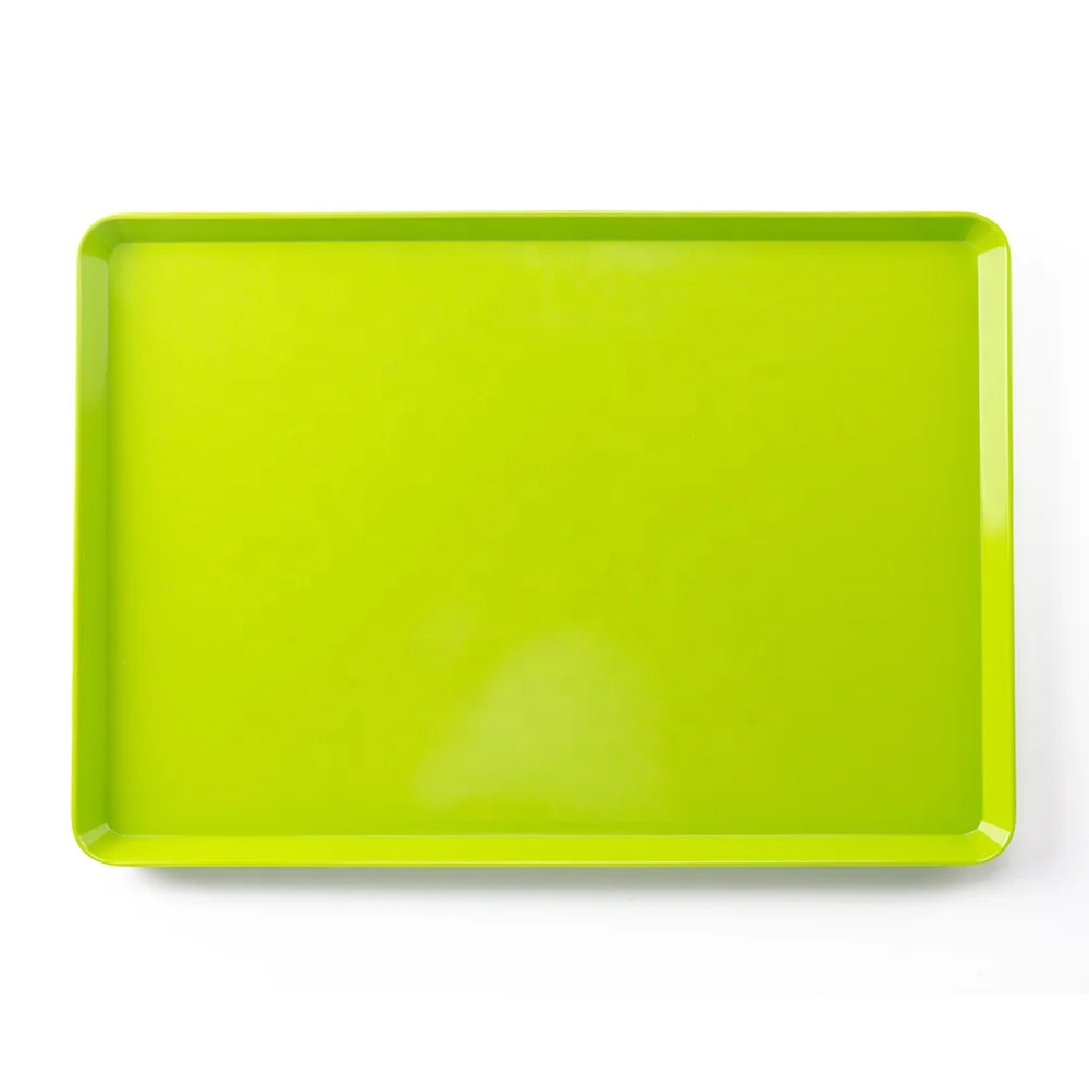 Custom Logo Extra Large Luxury Melamine Serving Tray Bread Cake Coffee Table Tray