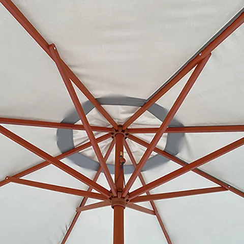 3m wooden patio garden parasol Luxury custom logo wooden pole beach umbrella patio outdoor umbrella