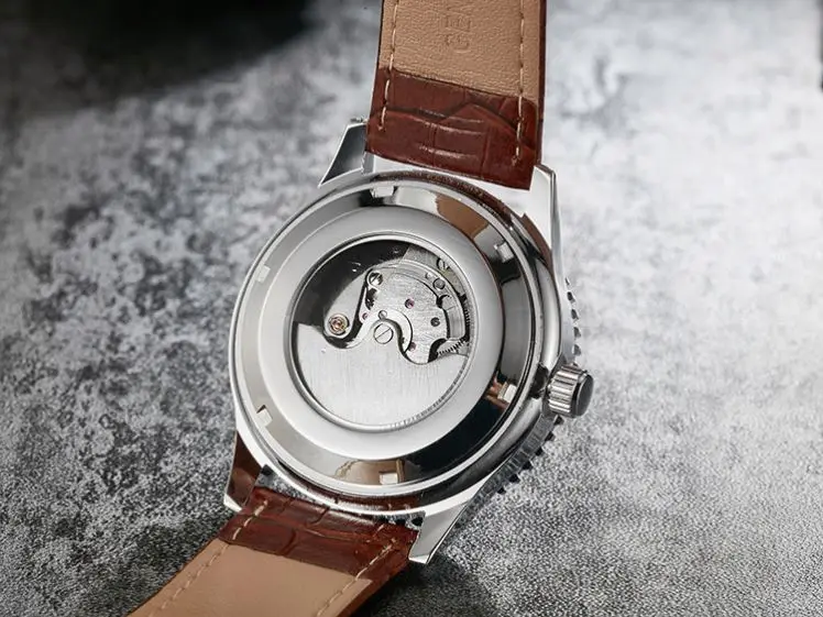 SEWOR 625 Luxury Stylish Men Mechanical Watch Vive Leather Strap Flying Tourbillon Watch Moon Phase 24 Hour Business Wrist Watch