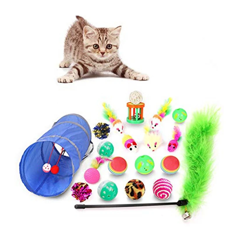 wholesale cat accessories pet toy pack set interactive cat toy
