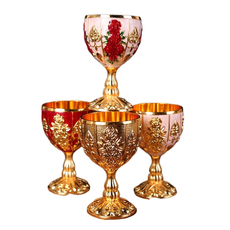 Stainless Steel Red Wine Goblets Metal  Wine Cocktail Cup Custom Party Cups