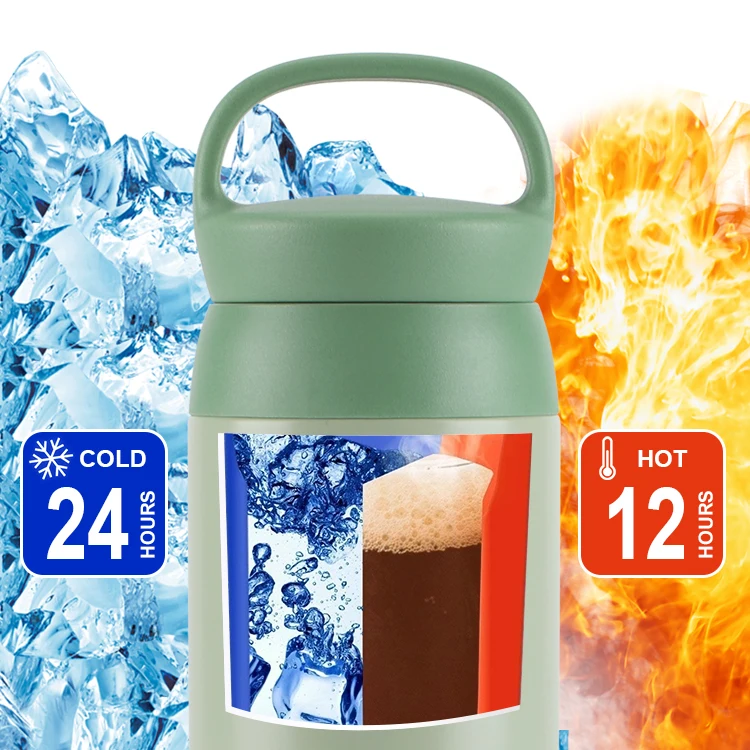 12 oz Custom Logo and Color Portable Insulated Double Wall Stainless Steel Vacuum Flask