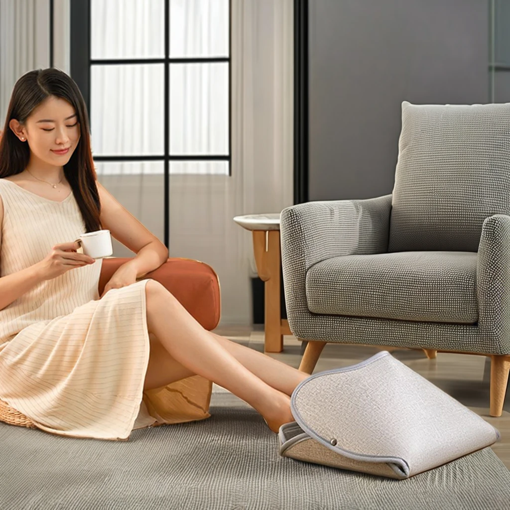 Portable Electric Infrared Foot Heater with Adjustable Thermostat Instant Foot Warmer for Household Use Living Room