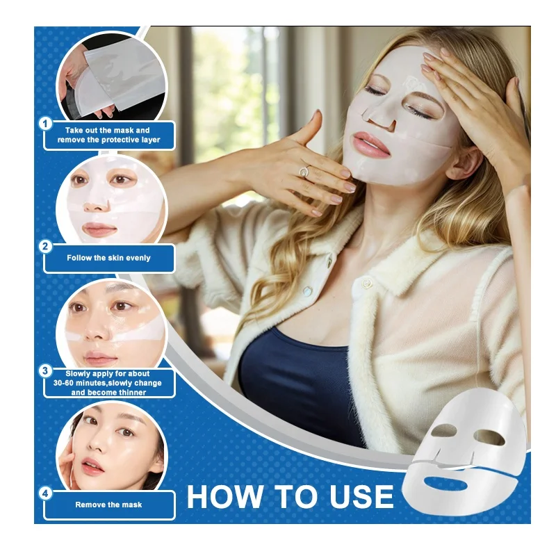 Customized collagen mask Korean best hyaluronic acid deep repair mask Care Bio-Collagen Facial masks hydrocolloid moisturizing