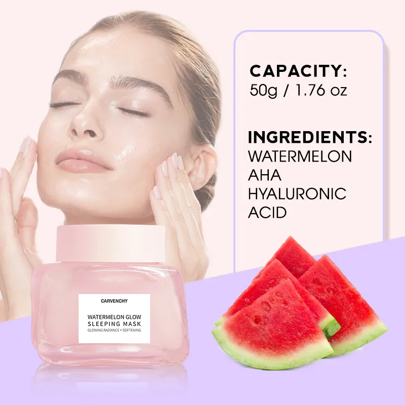 Free Wash Hydrating Watermelon Sleeping Glow Face Mask For Wrinkles Removal Skin Care