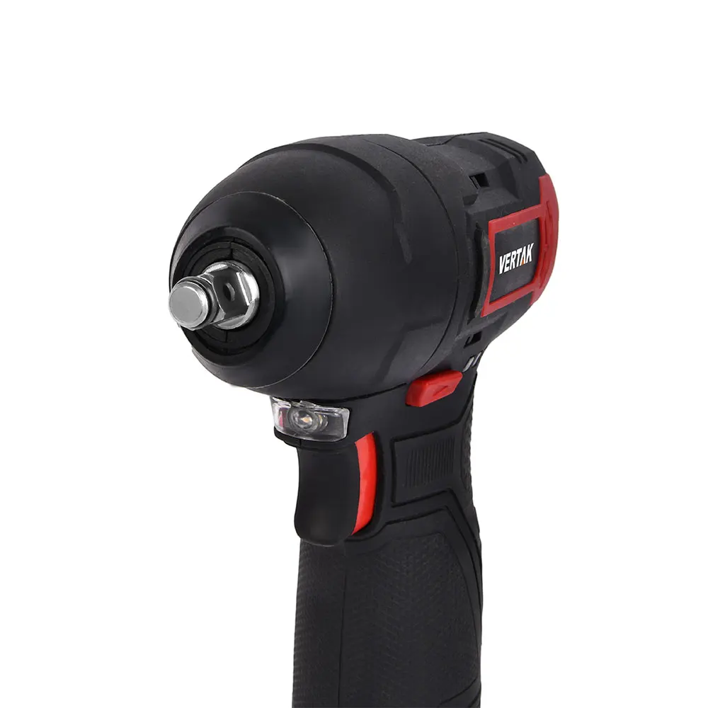 VERTAK Cordless 12V Rechargeable Battery Power Compact Impact Wrench With LED Light
