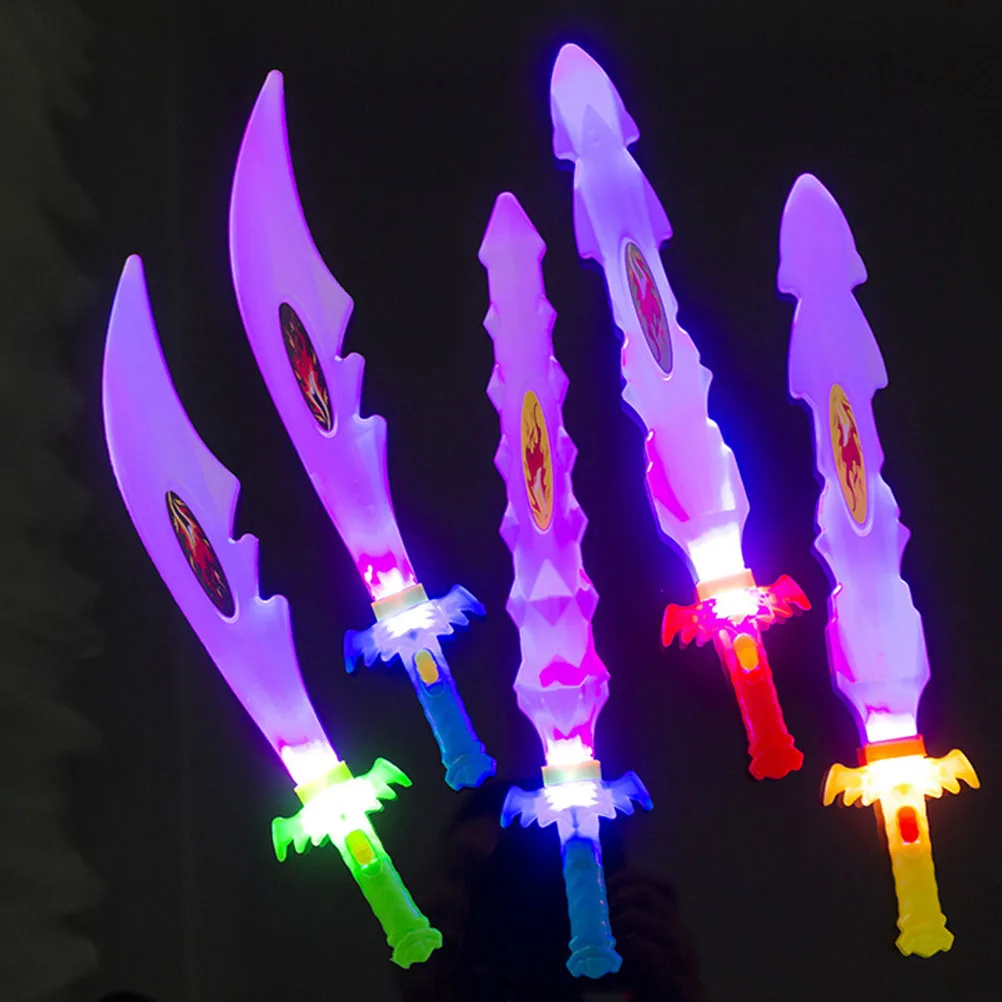 Plastic Induction Glow LED Light Up Flashing Sound Shark Sword Toy Children Party Plaything Cosplay Electronic Luminous Toy