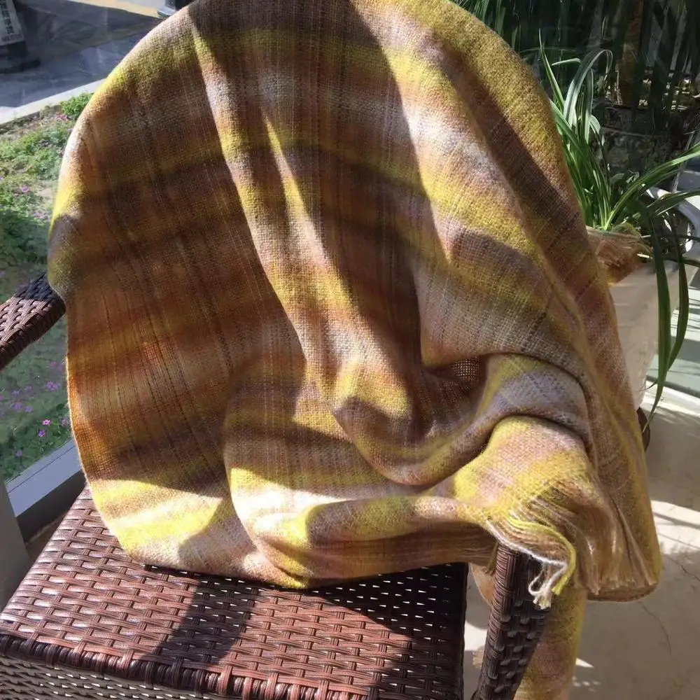 Fashionable soft scottish plaid tartan acrylic throw blanket