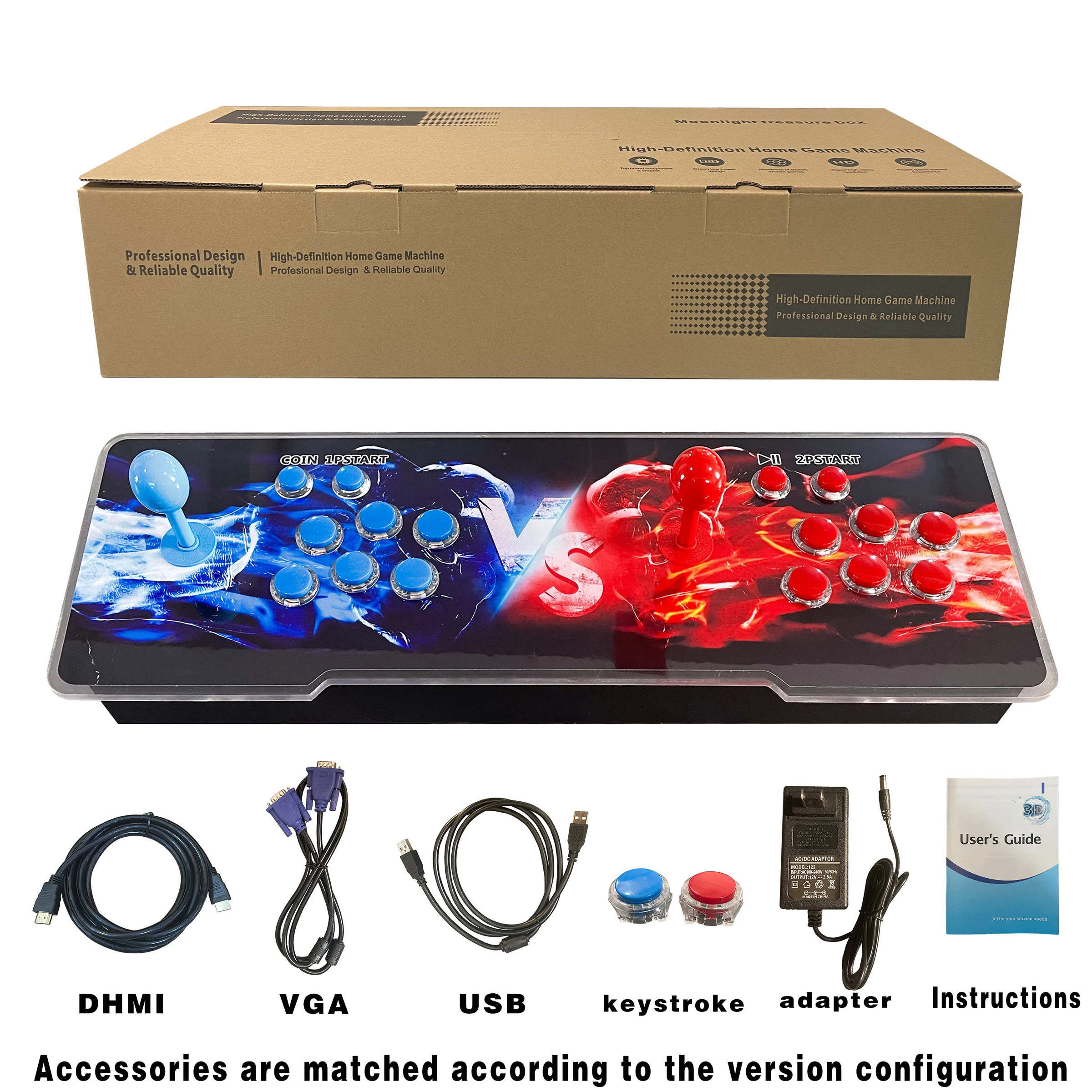 Classic retro gaming box family arcade game iron material console 26800 in 1 video game controller arcade game machine