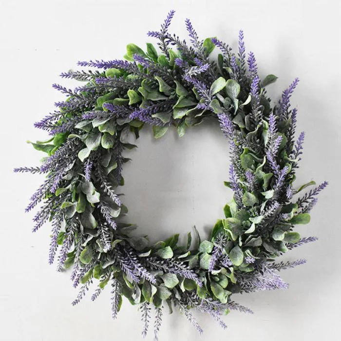 Wedding Home Decorative Door Wreath Artificial Flower Lavender Wreaths For Sale