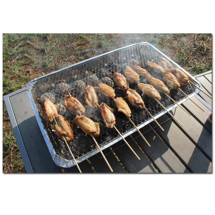 Commercial One Time Use Burn Oven Aluminium Foil BBQ Instant Grill Ready to Use for Outdoor Camping