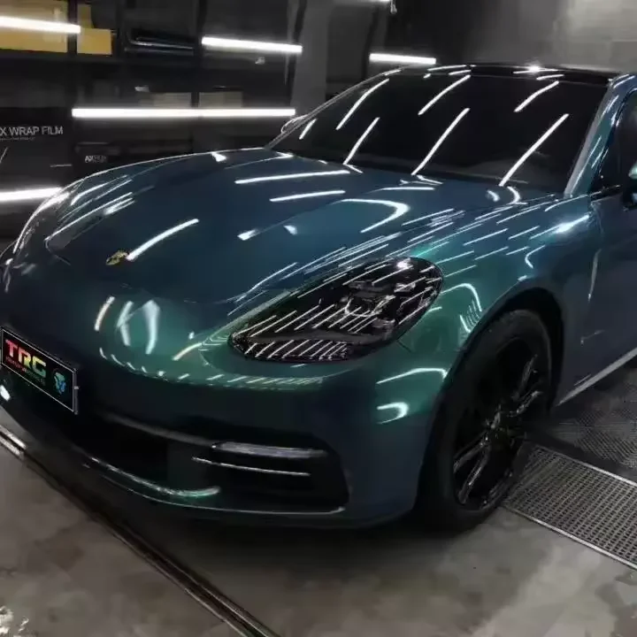 Phantom Coral dark green color-changing car body sticker Sticker Auto packaging foil Auto gloss dark green vinyl film
