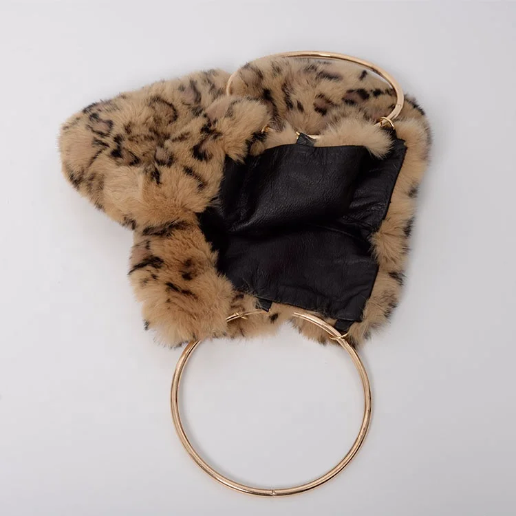 Высокое качество оптовая продажа однотонные сумки меховые пользовательские ручная сумка