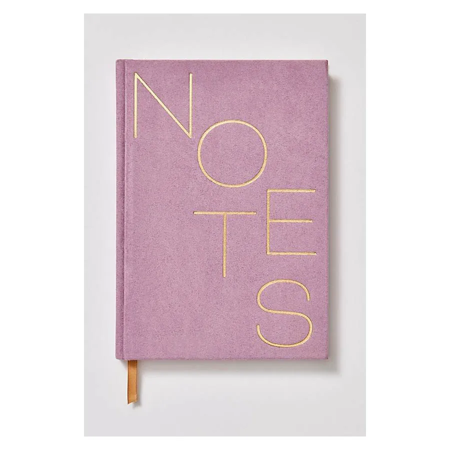 Custom Logo Cloth Notebook Hardcover Metallic Suede Cloth Journal Collection