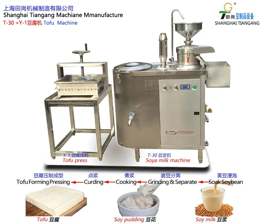 T-30 Electric heating cooking  soya milk maker machine/tofu making machine