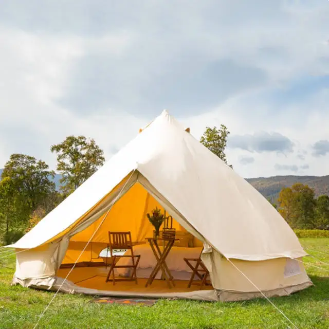 Luxury 6m Canvas Hotel Yurt Tents Glamping Emperor Bell Tent