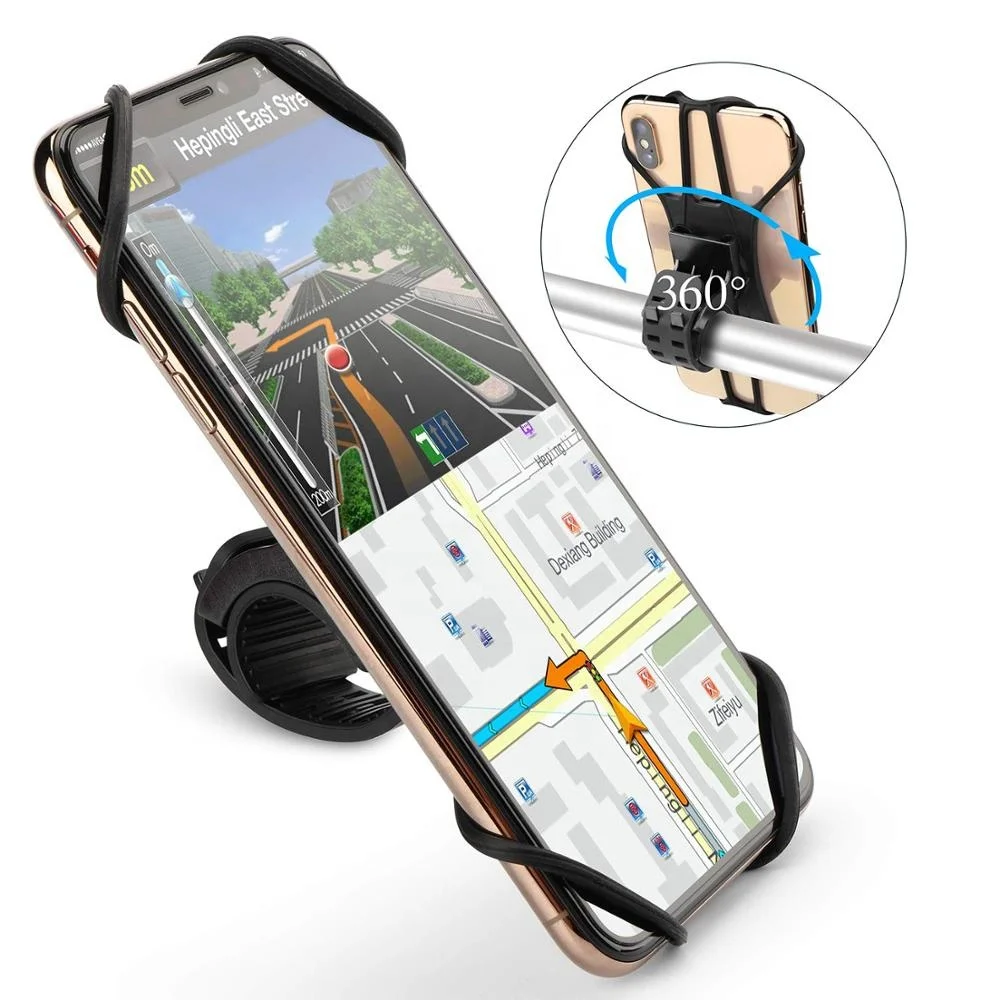 Hot Zone Cycling Outdoor 360 Degree Rotation Bicycle Handlebar Bag Silicone Bike Phone Holder