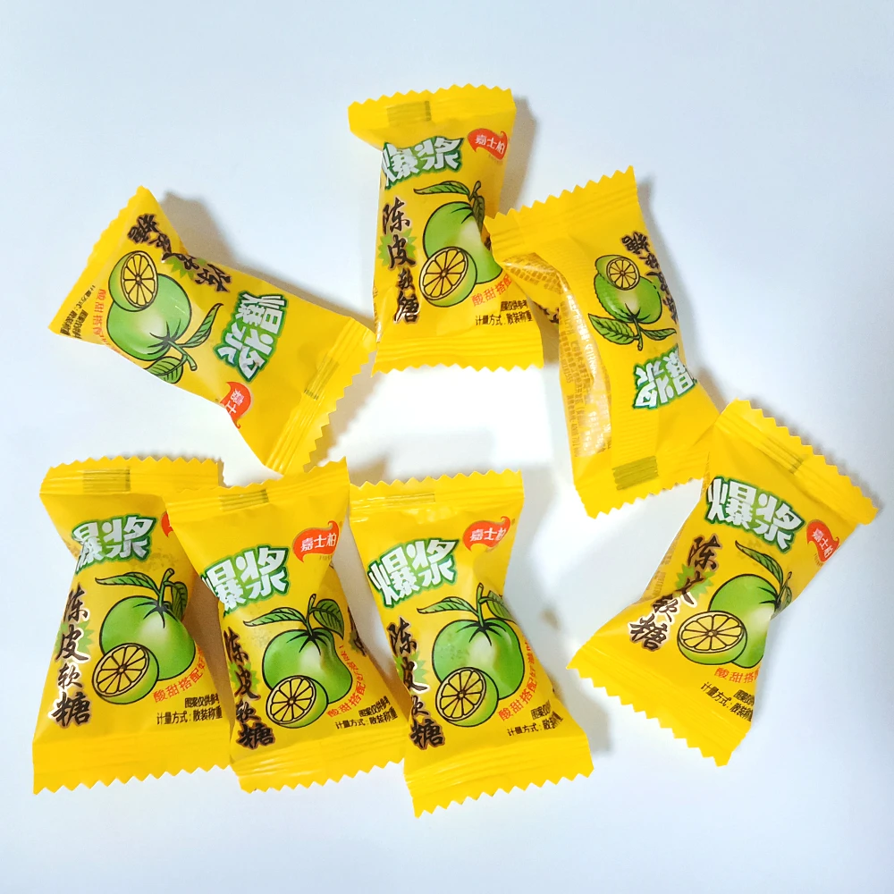 Sour Candy Sweets Gummy Exotic Candy Snacks Soft Jelly Candy 50g Chinese Manufacturers Wholesale Orange Tangerine Peel Flavor
