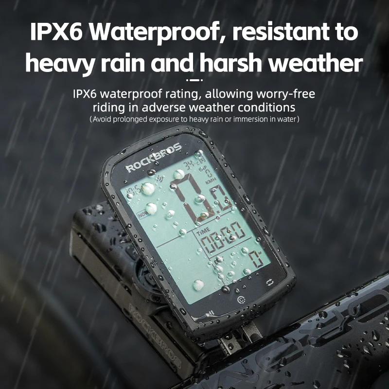 ROCKBROS High Quality Wireless Waterproof Heart Rate Monitor GPS Cycling Speedometer Bicycle Computer
