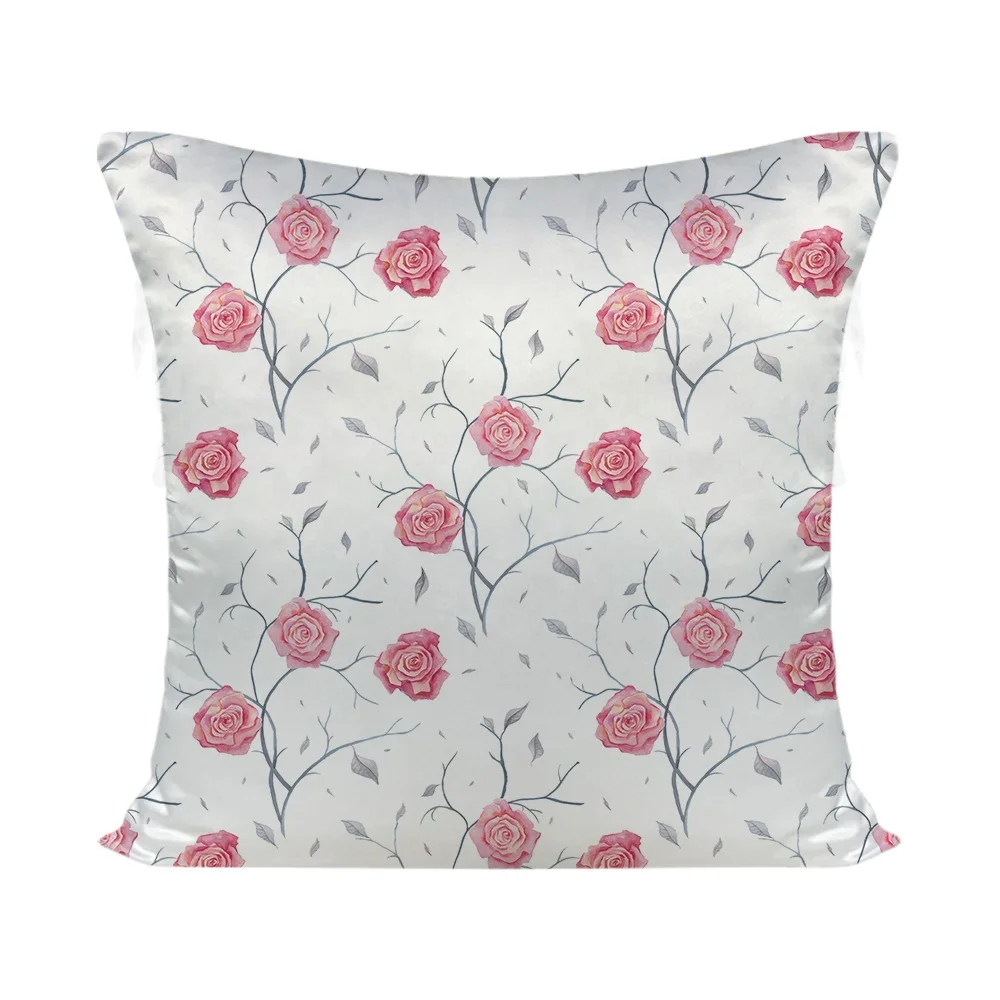 Prosub Wholesale 16In Sublimation Blanks Pillow Case Custom Print Logo 40x40CM White Cushion Cover Sublimation Satin Pillowcase