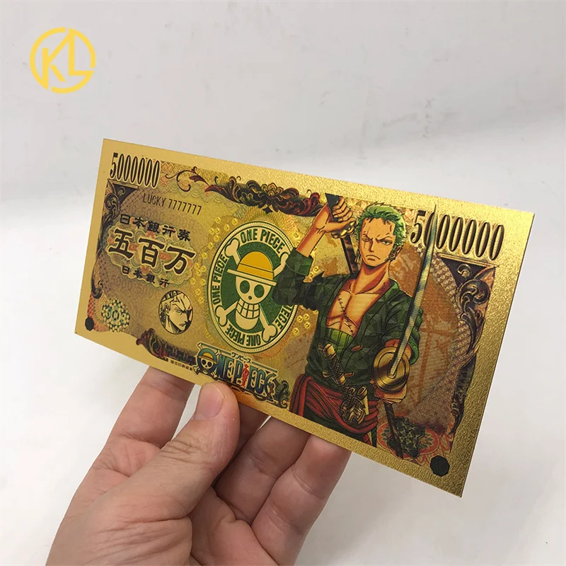 27 type Japanese Classic Anime One Piece Yen Gold Banknote Cartoon Money Collectible Gifts for Souvenir Home Decor Gift for Kids