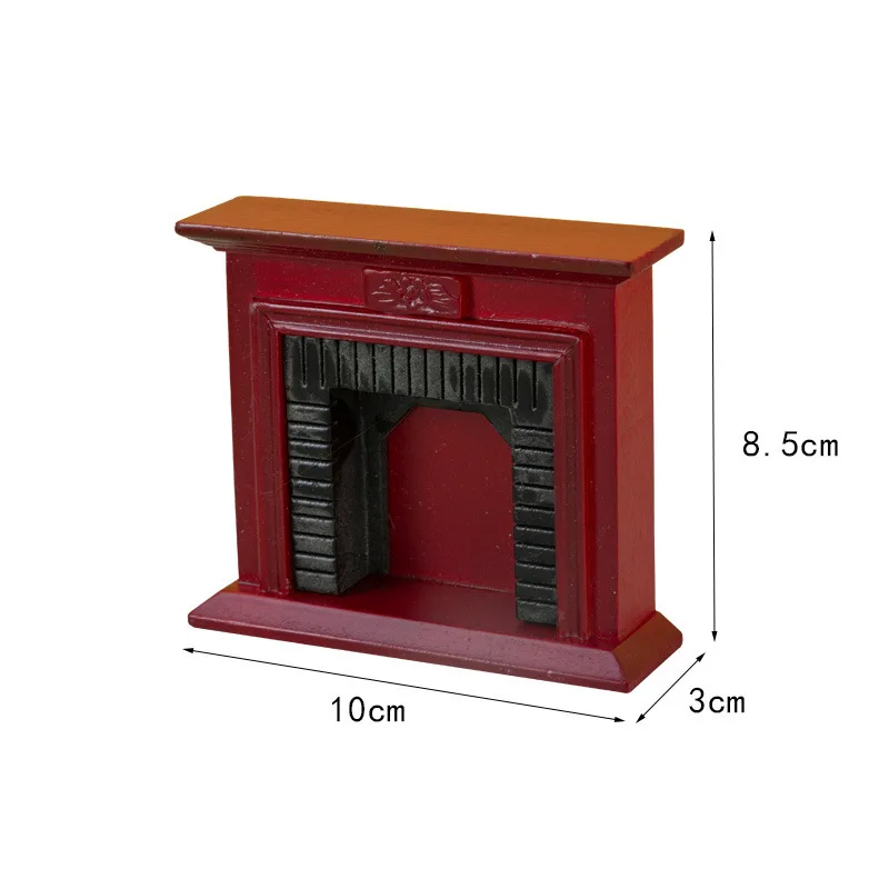 Wholesale Miniature Classical Dollhouse Wooden Furniture Mini 1:12 Scale miniature Retro fireplace dollhouse