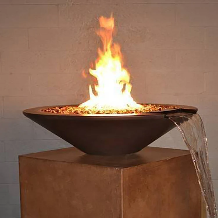 Открытый водяной занавес осенний фонтан firebowl с водой