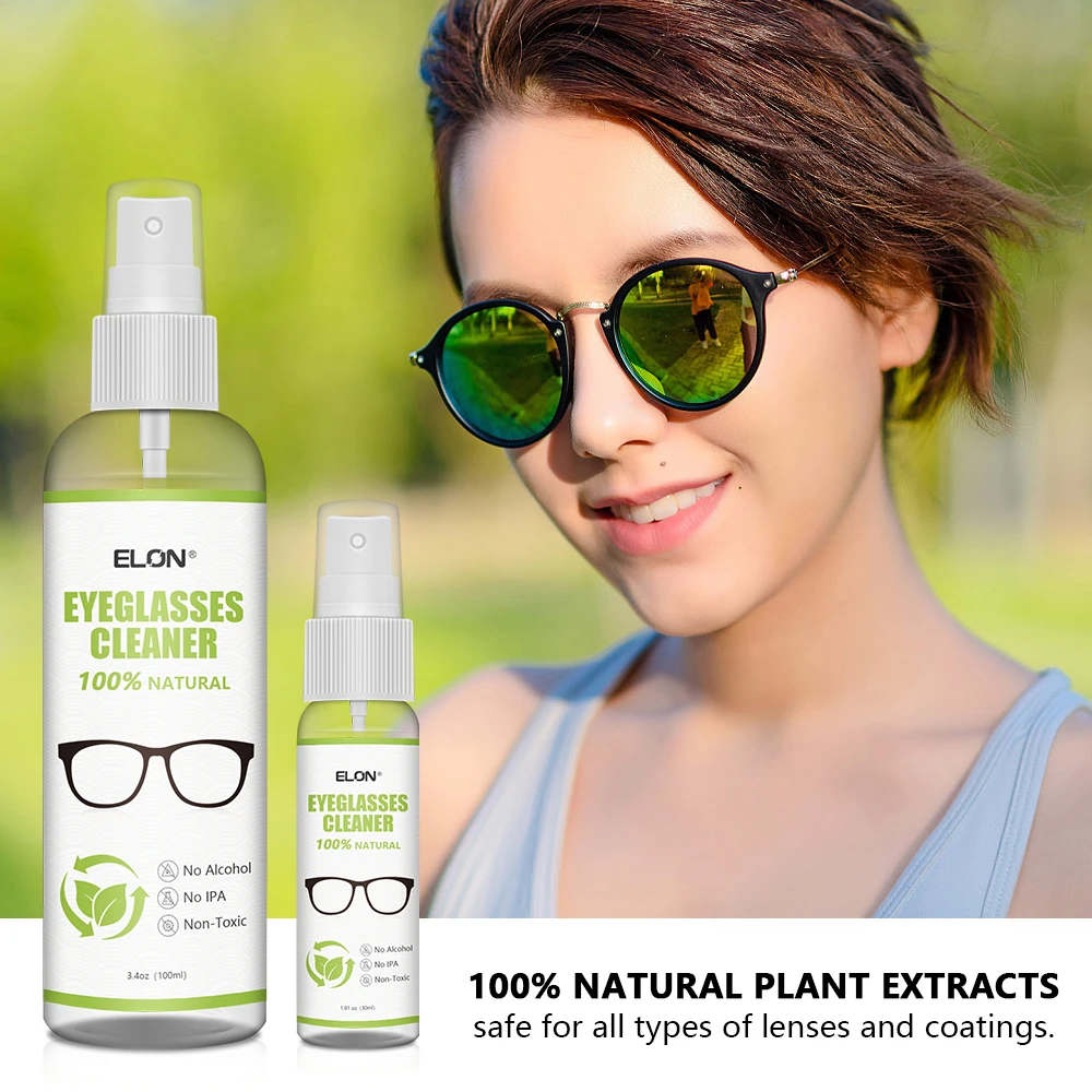 Natural eyes eyeglass cleaner lens cleaner solution eyeglass lens cleaner with Microfiber cloth and screwdriver