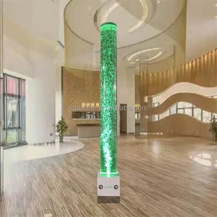 Luxury Home & Office Art Decor LED Light Columns Lamp Novelty Design with Artificial Fish Living Office Space Decoration