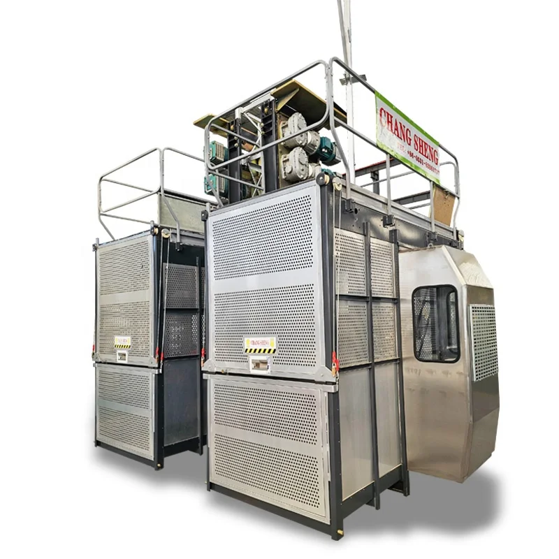 Sc Serials Double Cages Passenger Construction Building Elevator with Good Price