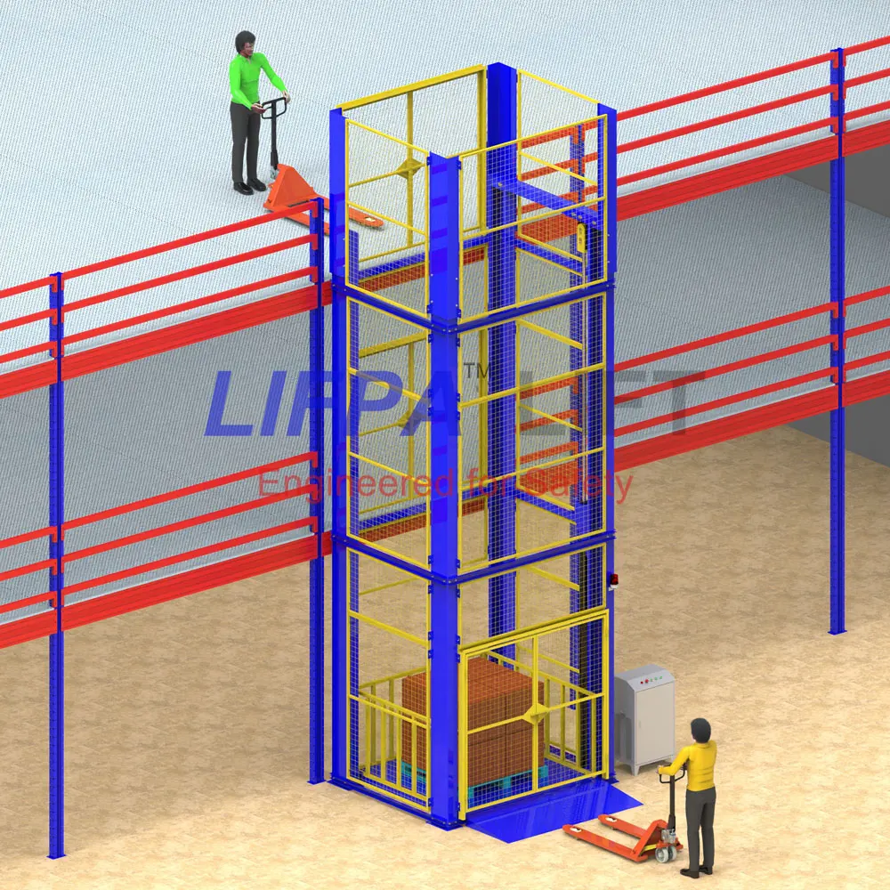 3000kg mezzanine machineroom freight elevator price